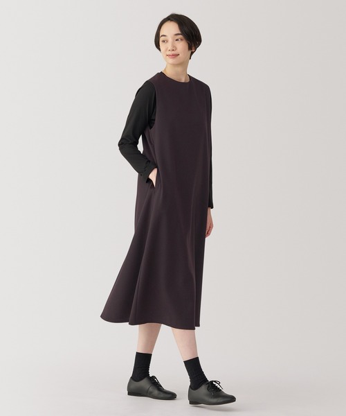 無印良品(ムジルシリョウヒン)の「婦人 起毛 ジャンパースカート(ジャンパースカート・レディース・ブラウン/ボルドー/ダークネイビー・XL/L/M/S)」の1枚目の写真