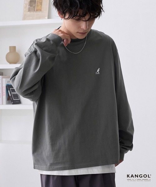 セール】KANGOL/カンゴール 別注 ロゴ ワンポイント刺繍 オーバー