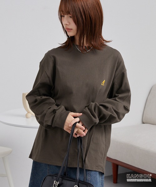 セール】KANGOL/カンゴール 別注 ロゴ ワンポイント刺繍 オーバー