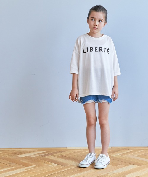 coca（coca）（コカ）の「【WEB限定セール】キッズ 親子お揃いロゴビッグシルエットTシャツ（Tシャツ/カットソー・キッズ・ホワイト/チャコール・140/130/120/150）」の8枚目の写真