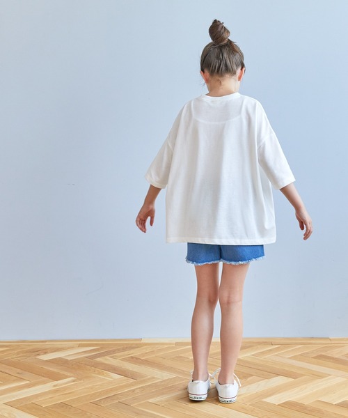 coca（coca）（コカ）の「【WEB限定セール】キッズ 親子お揃いロゴビッグシルエットTシャツ（Tシャツ/カットソー・キッズ・ホワイト/チャコール・140/130/120/150）」の11枚目の写真