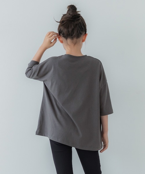 coca（coca）（コカ）の「【WEB限定セール】キッズ 親子お揃いロゴビッグシルエットTシャツ（Tシャツ/カットソー・キッズ・ホワイト/チャコール・140/130/120/150）」の7枚目の写真