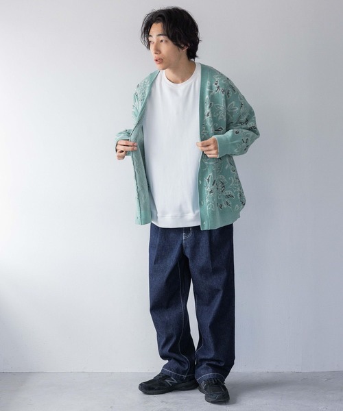 LOWRYS FARM（ローリーズファーム）の「モールジャガードカーデ 132976（カーディガン/ボレロ・メンズ・グレー/ブルー/ネイビー・FREE）」の9枚目の写真