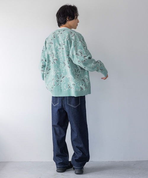 LOWRYS FARM（ローリーズファーム）の「モールジャガードカーデ 132976（カーディガン/ボレロ・メンズ・グレー/ブルー/ネイビー・FREE）」の11枚目の写真