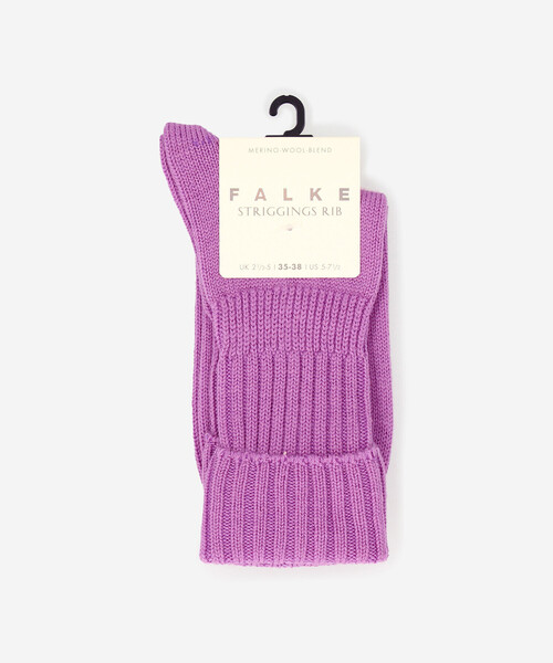 FALKE（ファルケ）の「FALKE | 47520 STRIGGINGS RIB SOCKS WOMEN（ソックス/靴下・レディース・オフホワイト/ダークグレー/ダークブラウン/ブラウン/Brick /パープル・35/38）」の5枚目の写真