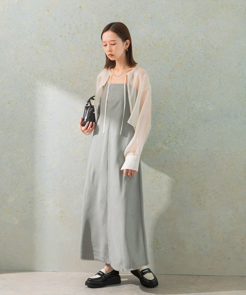 URBAN RESEARCH ROSSO WOMEN（アーバンリサーチ　ロッソ）の「バイヤスベアワンピース（ワンピース・レディース・ブラウン/グレー・36/38）」の4枚目の写真