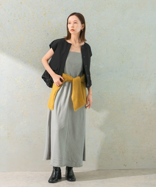 URBAN RESEARCH ROSSO WOMEN（アーバンリサーチ　ロッソ）の「バイヤスベアワンピース（ワンピース・レディース・ブラウン/グレー・36/38）」の8枚目の写真