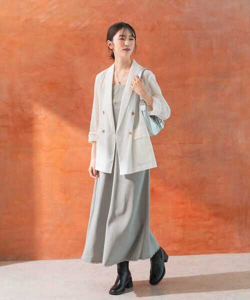 URBAN RESEARCH ROSSO WOMEN（アーバンリサーチ　ロッソ）の「バイヤスベアワンピース（ワンピース・レディース・ブラウン/グレー・36/38）」の14枚目の写真