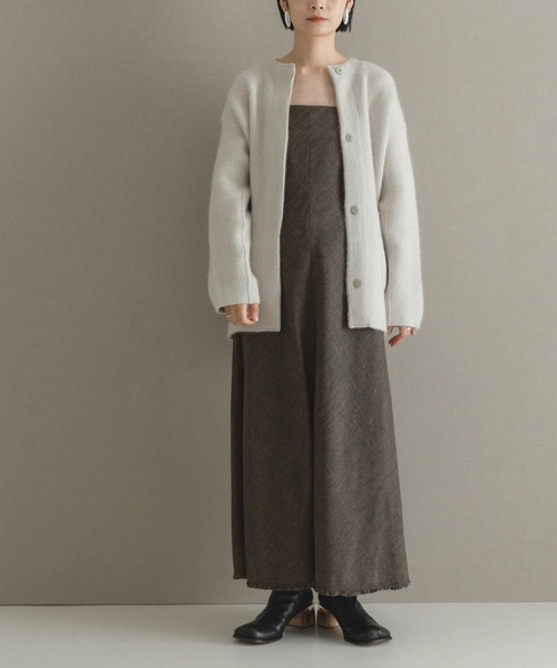 URBAN RESEARCH ROSSO WOMEN（アーバンリサーチ　ロッソ）の「バイヤスベアワンピース（ワンピース・レディース・ブラウン/グレー・36/38）」の15枚目の写真