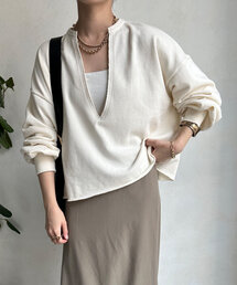 DouDou | 【完売カラー再販開始！/新色追加】Vネックスウェット(Tシャツ/カットソー)