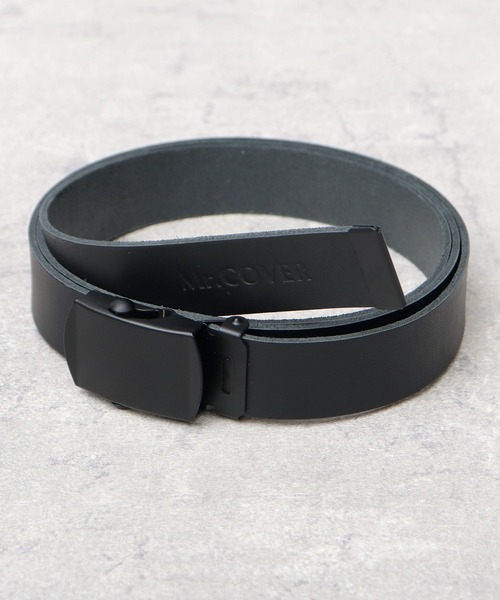 Mr.COVER（ミスターカバー）の「日本製 本革 レザー ロング ガチャベルト（ベルト・メンズ・グレー/ブラック/ダークブラウン・FREE）」の2枚目の写真
