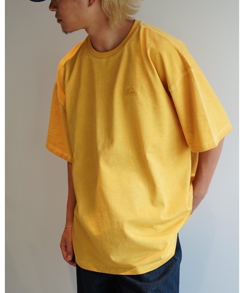 #Re:room(リルーム)の「ウォッシュドヴィンテージカラーTシャツ(Tシャツ/カットソー・メンズ・グリーン/イエロー/ブラック・FREE)」の3枚目の写真
