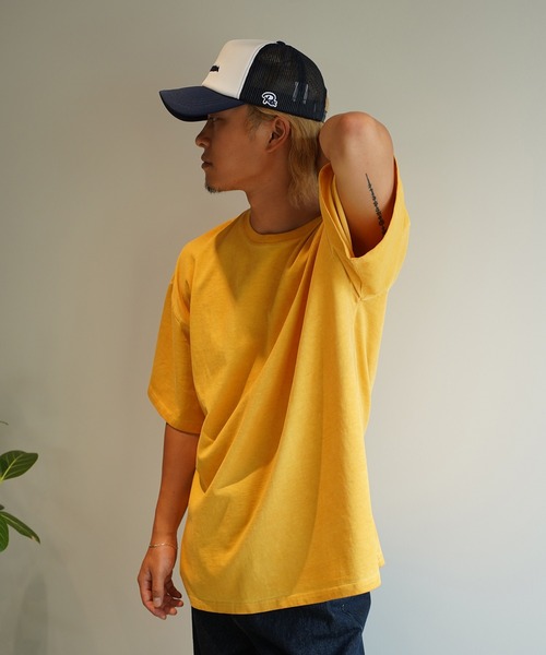 #Re:room(リルーム)の「ウォッシュドヴィンテージカラーTシャツ(Tシャツ/カットソー・メンズ・グリーン/イエロー/ブラック・FREE)」の6枚目の写真