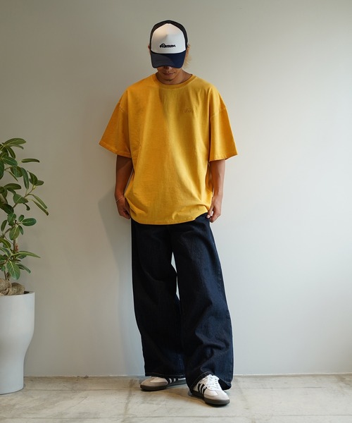 #Re:room(リルーム)の「ウォッシュドヴィンテージカラーTシャツ(Tシャツ/カットソー・メンズ・グリーン/イエロー/ブラック・FREE)」の10枚目の写真