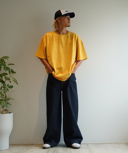 #Re:room(リルーム)の「ウォッシュドヴィンテージカラーTシャツ(Tシャツ/カットソー・メンズ・グリーン/イエロー/ブラック・FREE)」の13枚目の写真