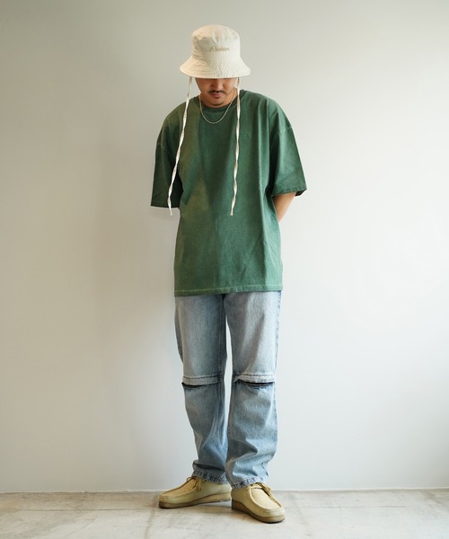 #Re:room(リルーム)の「ウォッシュドヴィンテージカラーTシャツ(Tシャツ/カットソー・メンズ・グリーン/イエロー/ブラック・FREE)」の21枚目の写真