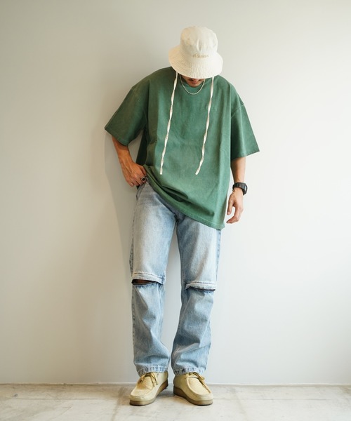 #Re:room(リルーム)の「ウォッシュドヴィンテージカラーTシャツ(Tシャツ/カットソー・メンズ・グリーン/イエロー/ブラック・FREE)」の22枚目の写真