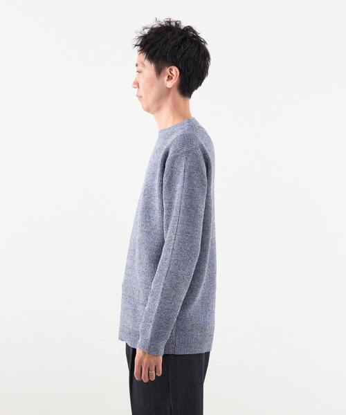 MEN'S MELROSE(メンズメルローズ)の「ムリネミックスヤーンクルーネックニット(ニット/セーター・メンズ・ネイビー/ブルー/ブラック・4/3)」の5枚目の写真