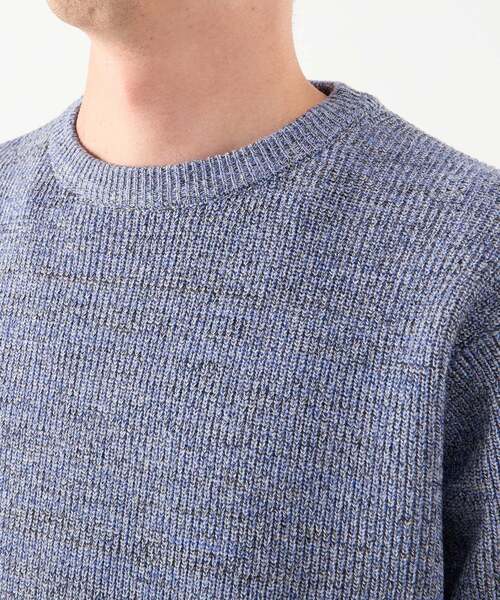 MEN'S MELROSE(メンズメルローズ)の「ムリネミックスヤーンクルーネックニット(ニット/セーター・メンズ・ネイビー/ブルー/ブラック・4/3)」の8枚目の写真