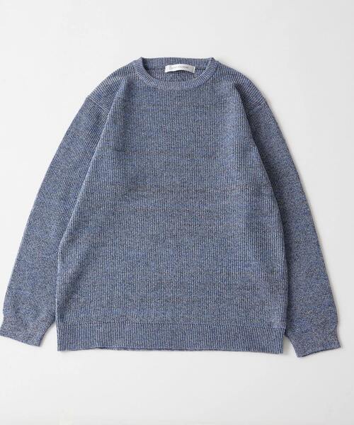 MEN'S MELROSE(メンズメルローズ)の「ムリネミックスヤーンクルーネックニット(ニット/セーター・メンズ・ネイビー/ブルー/ブラック・4/3)」の10枚目の写真