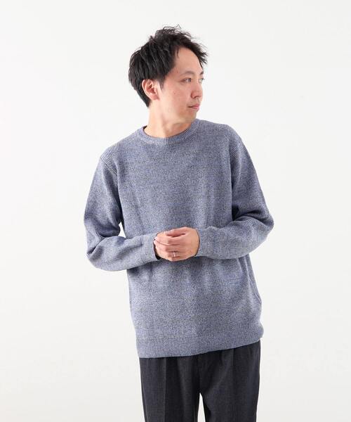 MEN'S MELROSE(メンズメルローズ)の「ムリネミックスヤーンクルーネックニット(ニット/セーター・メンズ・ネイビー/ブルー/ブラック・4/3)」の17枚目の写真