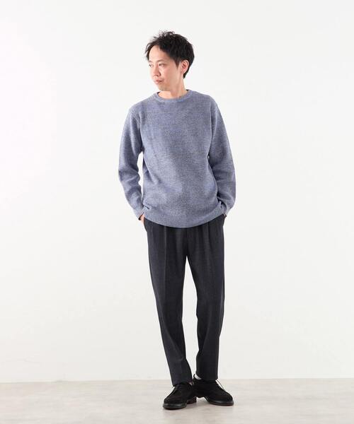 MEN'S MELROSE(メンズメルローズ)の「ムリネミックスヤーンクルーネックニット(ニット/セーター・メンズ・ネイビー/ブルー/ブラック・4/3)」の18枚目の写真