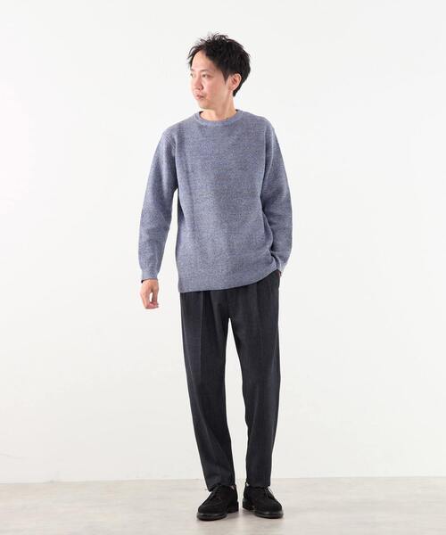 MEN'S MELROSE(メンズメルローズ)の「ムリネミックスヤーンクルーネックニット(ニット/セーター・メンズ・ネイビー/ブルー/ブラック・4/3)」の19枚目の写真