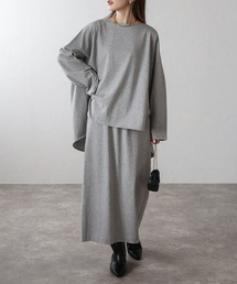 シルケット風コットンカットソーセットアップ