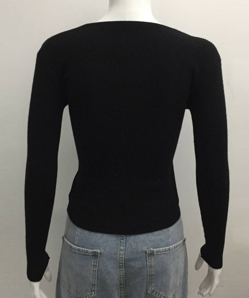 Miniministore(ミニミニストア)の「リブニット レディース カシュクール風(ニット/セーター・レディース・ベージュ/モカ/ホワイト/ブラック・FREE)」の14枚目の写真