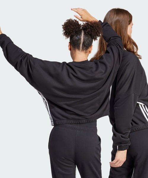 adidas（アディダス）の「エクスプレス オールジェンダー 抗菌スウェットシャツ / アディダス adidas（スウェット・レディース・ブラック・SMALL/XX-LARGE/LARGE/X-LARGE/X-SMALL/MEDIUM）」の5枚目の写真