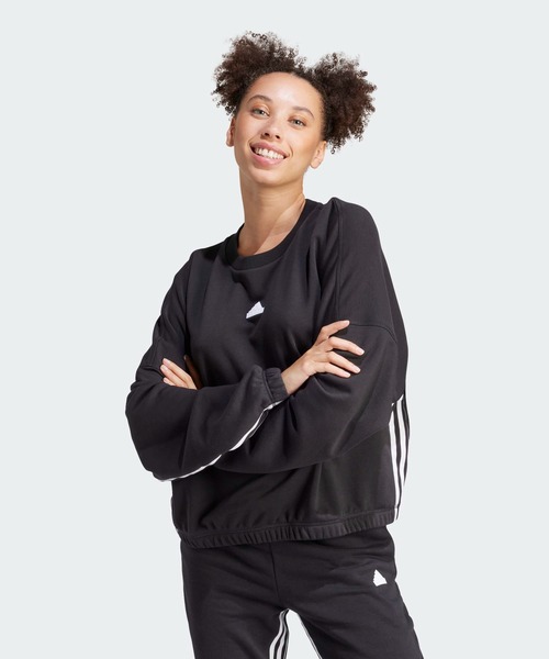 adidas（アディダス）の「エクスプレス オールジェンダー 抗菌スウェットシャツ / アディダス adidas（スウェット・レディース・ブラック・SMALL/XX-LARGE/LARGE/X-LARGE/X-SMALL/MEDIUM）」の6枚目の写真