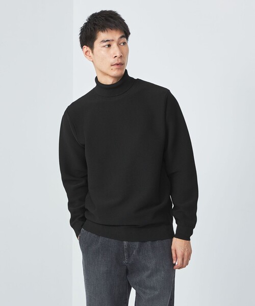 green label relaxing(グリーンレーベルリラクシング)の「スリーシーズン ガーター編み 長袖 タートルネック -マシンウォッシャブル-(ニット/セーター・メンズ・ブラック/モカ/ネイビー・S/L/XL/M)」の6枚目の写真