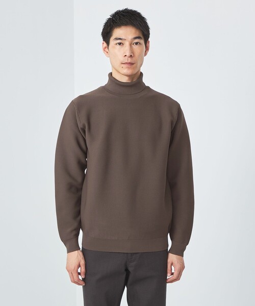 green label relaxing(グリーンレーベルリラクシング)の「スリーシーズン ガーター編み 長袖 タートルネック -マシンウォッシャブル-(ニット/セーター・メンズ・ブラック/モカ/ネイビー・S/L/XL/M)」の9枚目の写真