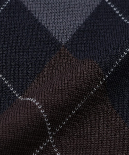 BRICK HOUSE by TOKYO SHIRT（ブリックハウス）の「アーガイル メンズニットベスト（ベスト・メンズ・ネイビー/グレー/ブラック・LL/M/L）」の15枚目の写真