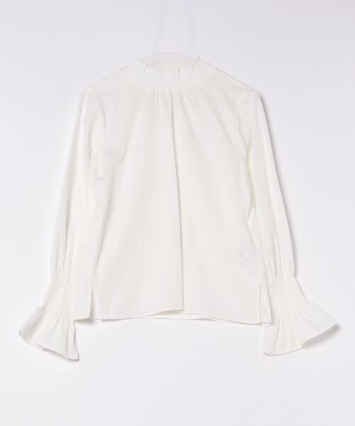 SWINGLE（スウィングル）の「2WAYシャーリングネックフレアスリーブブラウス（シャツ/ブラウス・レディース・ボルドー/オフホワイト/ブラック・FREE）」の17枚目の写真