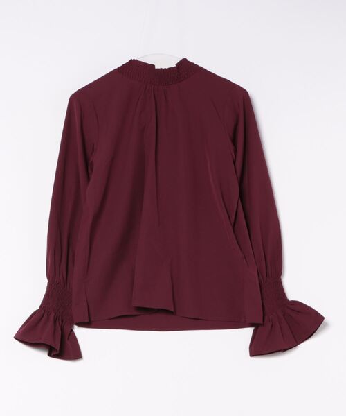 SWINGLE（スウィングル）の「2WAYシャーリングネックフレアスリーブブラウス（シャツ/ブラウス・レディース・ボルドー/オフホワイト/ブラック・FREE）」の18枚目の写真