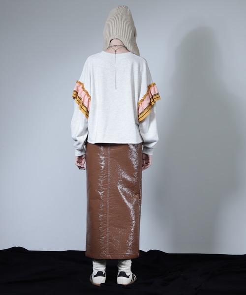 未使用タグ付き ROSEBUDスウェット ワンピース フリルトップス 未使用タグ付き ROSEBUDスウェット ワンピース フリルトップス