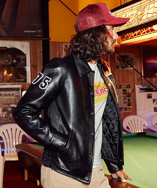HYSTERIC GLAMOUR カウハイド レザージャケット Sサイズ ルイスレザー ×HYSTERIC GLAMOUR ヒステリックグラマー スポーツマン