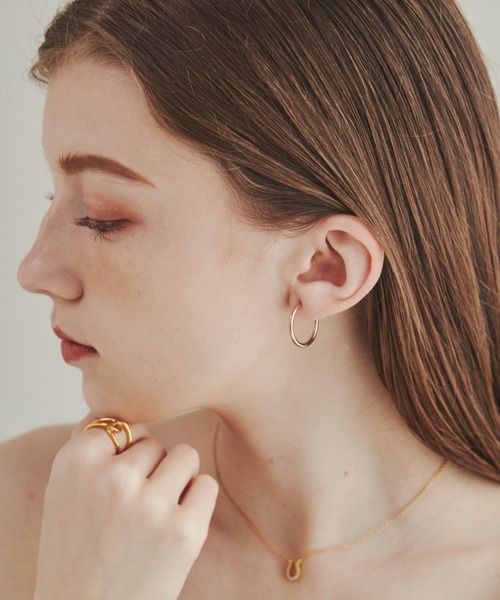 ジルサンダーのフープピアス（両耳用） ジルサンダー ピアス クラシック フープピアス シルバー