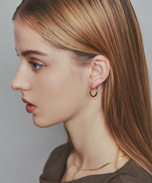 ciite' surgical stainless（シーテサージカルステンレス）の「【 金属アレルギー対応 】 シンプルフープピアス サージカルステンレス   (両耳用)（ピアス（両耳用）・レディース・シルバー/ゴールド/シルバー×ゴールド/ピンクゴールド・16/12/10/14/18/8）」の21枚目の写真