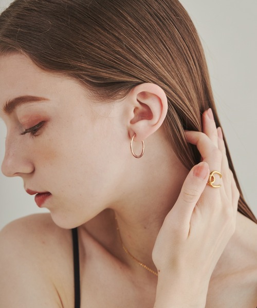 ciite' surgical stainless（シーテサージカルステンレス）の「【 金属アレルギー対応 】 シンプルフープピアス サージカルステンレス   (両耳用)（ピアス（両耳用）・レディース・シルバー/ゴールド/シルバー×ゴールド/ピンクゴールド・16/12/10/14/18/8）」の17枚目の写真