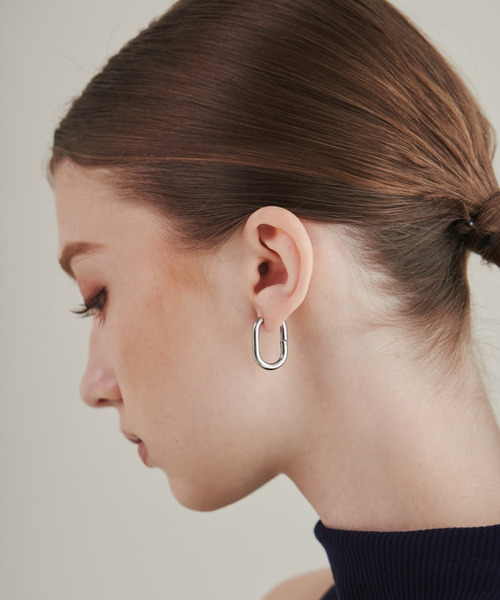 ciite' surgical stainless（シーテサージカルステンレス）の「【 金属アレルギー対応 】 オーバルフープピアス サージカルステンレス   (両耳用)（ピアス（両耳用）・レディース・シルバー/ゴールド/ピンクゴールド・FREE）」の10枚目の写真