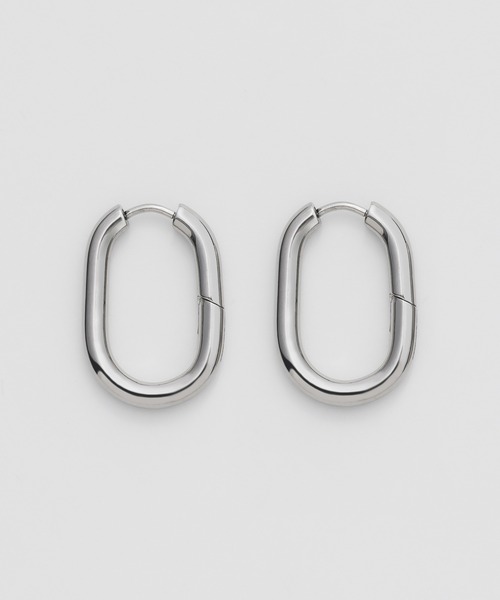 ciite' surgical stainless（シーテサージカルステンレス）の「【 金属アレルギー対応 】 オーバルフープピアス サージカルステンレス   (両耳用)（ピアス（両耳用）・レディース・シルバー/ゴールド/ピンクゴールド・FREE）」の13枚目の写真