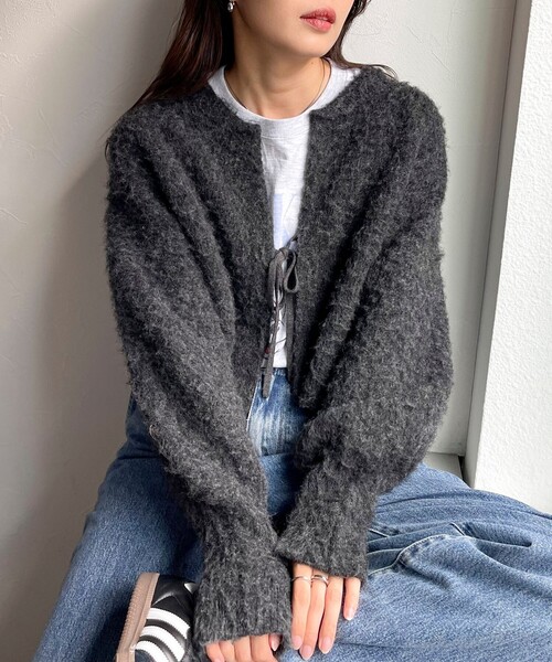 【セール】起毛シャギーニットボレロカーディガン（ニット/セーター）｜fredy emue（フレディエミュ）