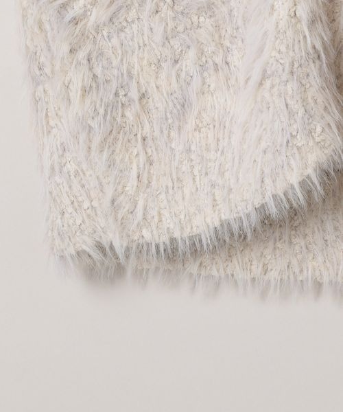 JEANASIS(ジーナシス)の「スラブニットファーVカーディガン/240328(カーディガン/ボレロ・レディース・ホワイト系その他/パープル系その他/チャコールグレー/グレー系その他/ベージュ系その他・FREE)」の10枚目の写真