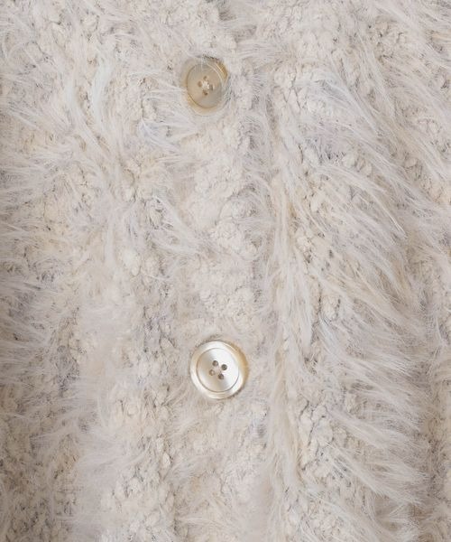 JEANASIS(ジーナシス)の「スラブニットファーVカーディガン/240328(カーディガン/ボレロ・レディース・ホワイト系その他/パープル系その他/チャコールグレー/グレー系その他/ベージュ系その他・FREE)」の12枚目の写真