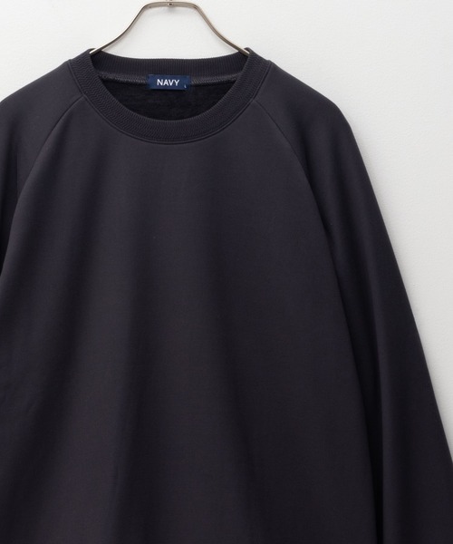 NAVY(ネイビー)の「NAVY 「温℃」 ふわもちベルボア素材 クルーネックプルオーバー(スウェット・メンズ・スミクロ/ミント/ネイビー/オフホワイト・S/M/L/XL/XXL)」の2枚目の写真