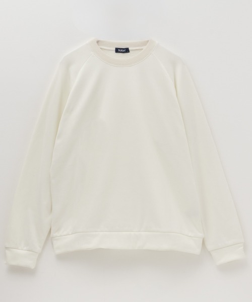 NAVY(ネイビー)の「NAVY 「温℃」 ふわもちベルボア素材 クルーネックプルオーバー(スウェット・メンズ・スミクロ/ミント/ネイビー/オフホワイト・S/M/L/XL/XXL)」の5枚目の写真