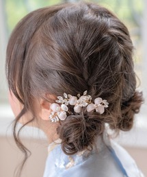 Catherine Cottage | ピンクゴールドフラワーUピン 3本セット(ヘアピン)