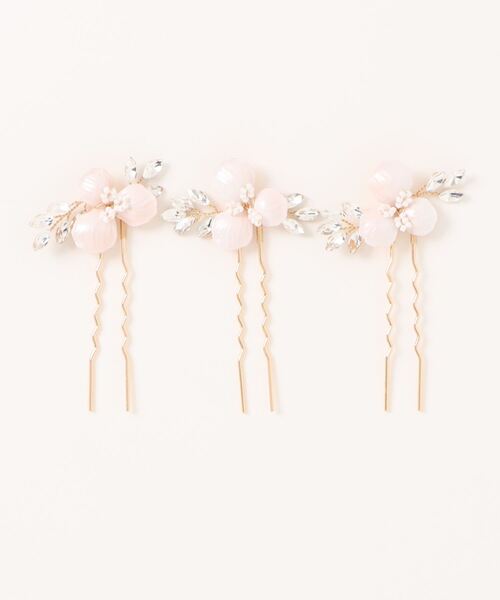 Catherine Cottage(キャサリンコテージ)の「ピンクゴールドフラワーUピン 3本セット(ヘアピン・キッズ・ゴールド・FREE)」の5枚目の写真